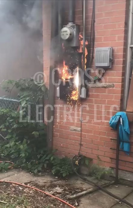 Fire due to a FPE Stab-Lok panel failure.