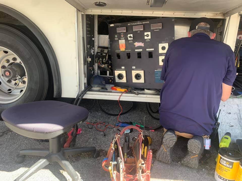 Cross Electric was called hours before a big weekend race, and repaired TMS’s TV trailer- saving the day for race fans everywhere.